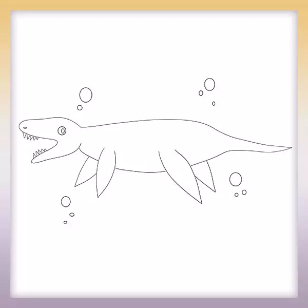 Omaľovánka - Dinosaurus - Mosasaurus