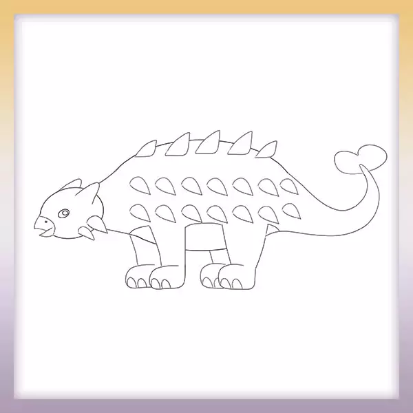 Omaľovánka - Dinosaurus - Ankilosaurus