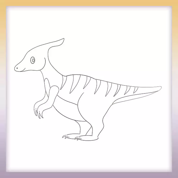 Omaľovánka - Dinosaurus - Parasaurolophus