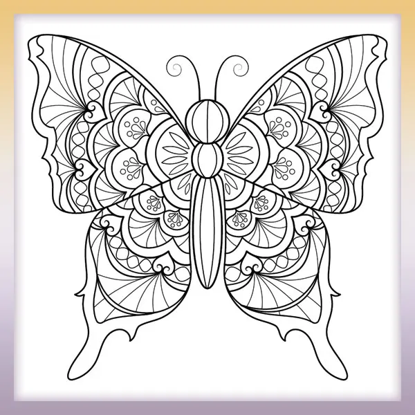 Motýlia mandala | Online omaľovánky pre deti