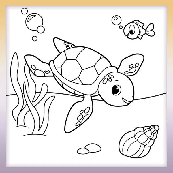 Morská korytnačka | Online omaľovánky pre deti