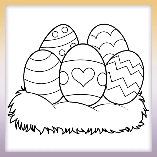 Veľkonočné vajcia | Online omaľovánky pre deti