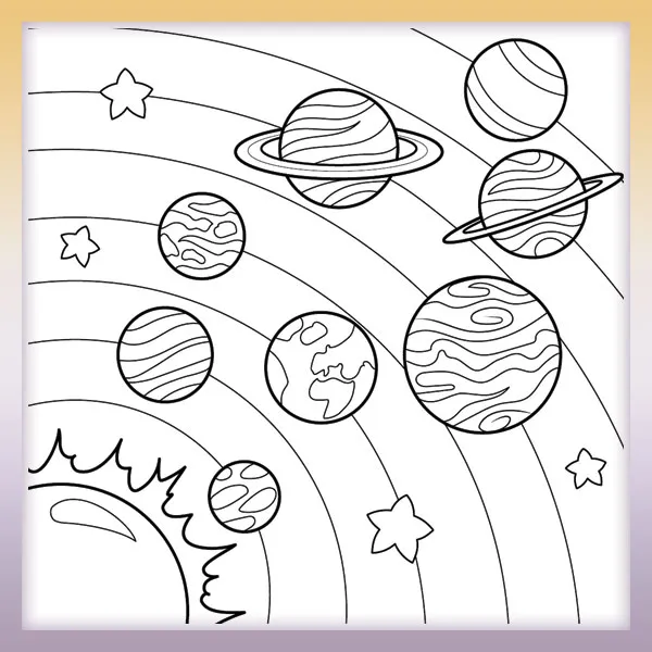 Planéty v slnečnej sústave | Online omaľovánky pre deti
