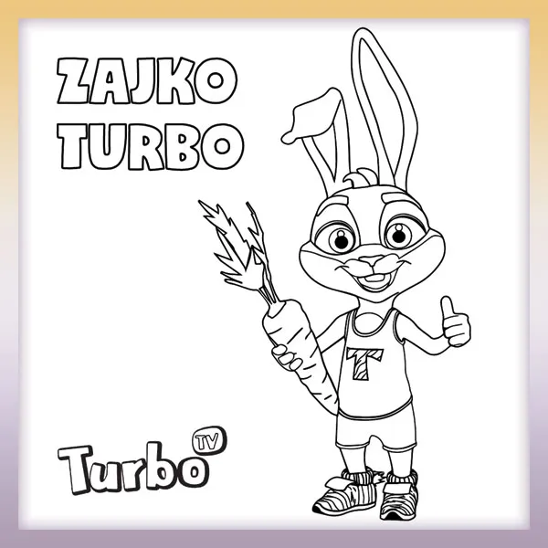 Zajko Turbo | Online omaľovánky pre deti