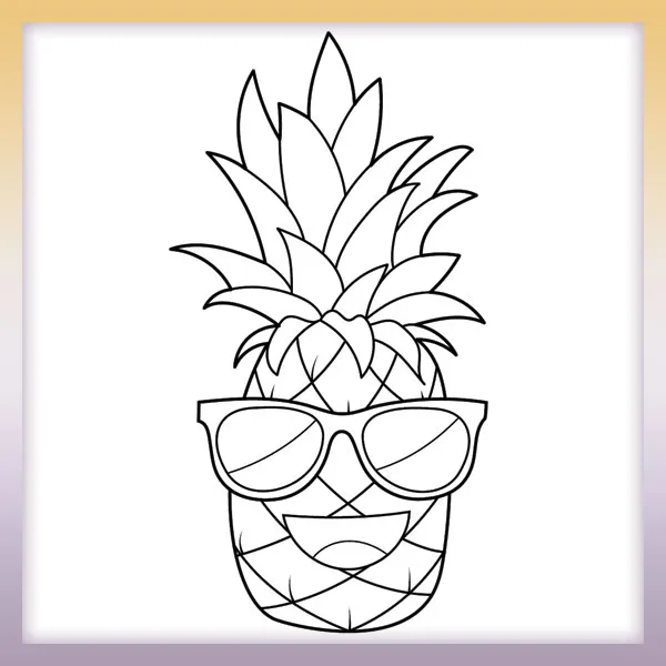 Šťastný ananás | Online omaľovánky pre deti