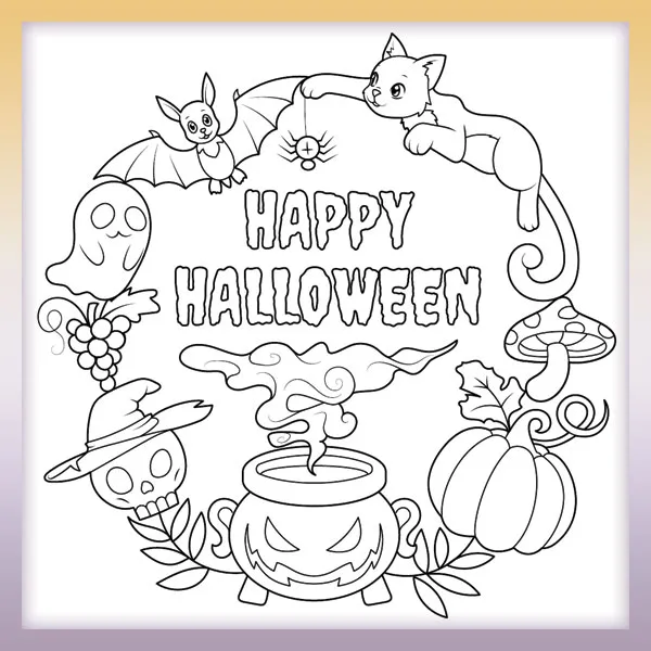 Veselý Halloween | Online omaľovánky pre deti
