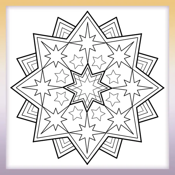 Mandala - Hviezda | Online omaľovánky pre deti