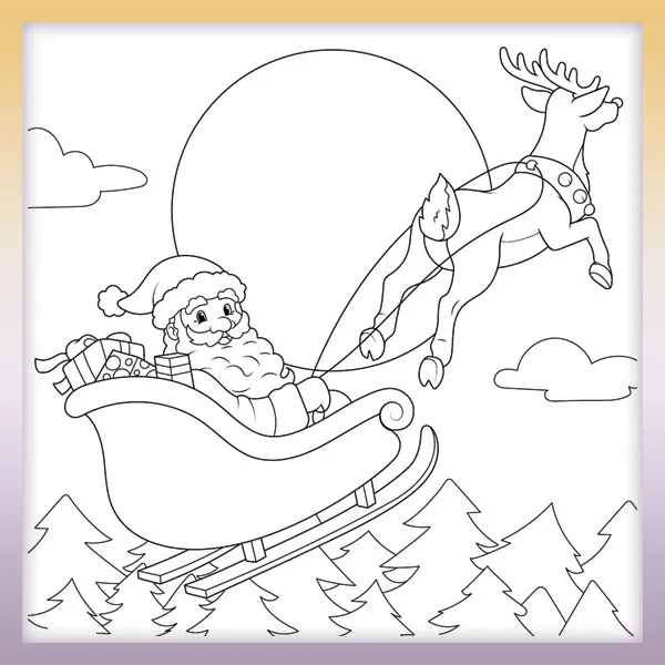 Santa so sobom | Online omaľovánky pre deti