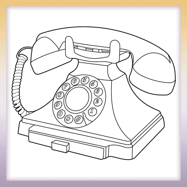 Starý telefón | Online omaľovánky pre deti