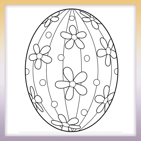 Veľkonočné vajce - kvetinové | Online omaľovánky pre deti