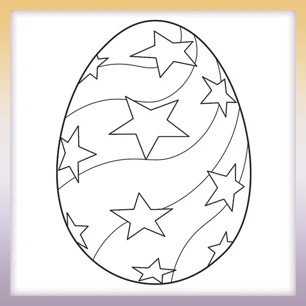 Veľkonočné vajce - hviezdne | Online omaľovánky pre deti