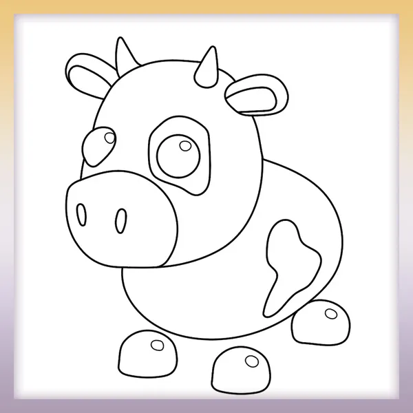 Roblox - Krava | Online omaľovánky pre deti