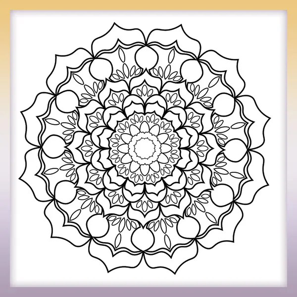 Mandala - kvet | Online omaľovánky pre deti
