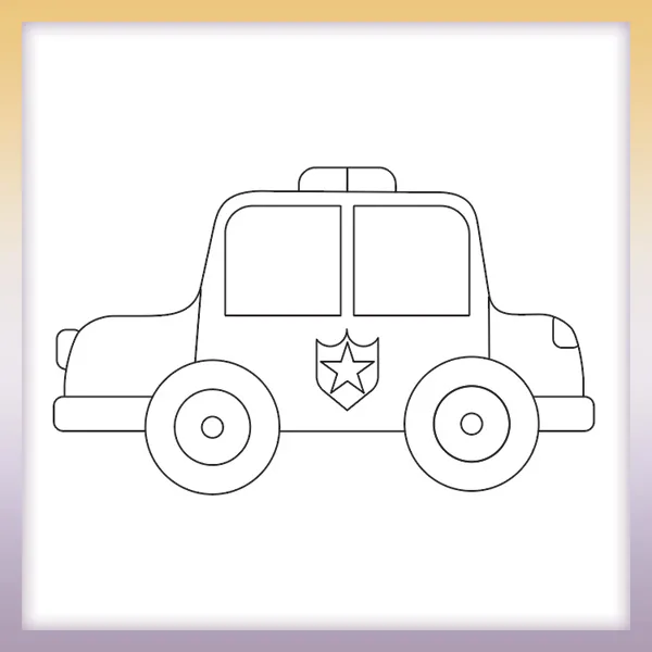 Policajné auto | Online omaľovánky pre deti