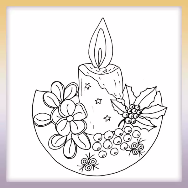Adventná sviečka | Online omaľovánka