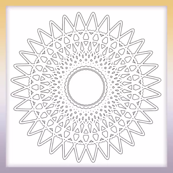 Mandala - Slnko | Online omaľovánka