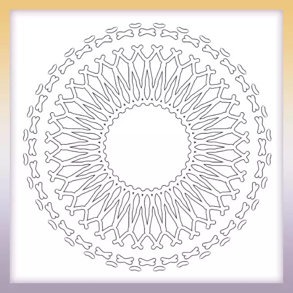 Mandala - tvary | Online omaľovánka