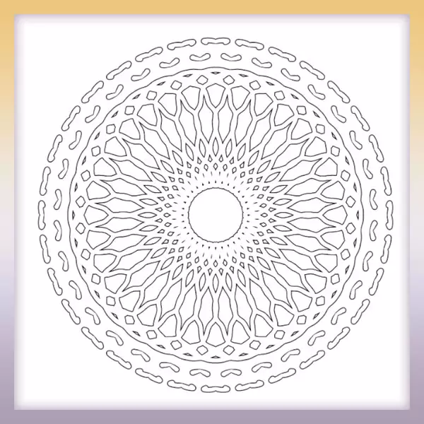 Mandala - obrazec | Online omaľovánka