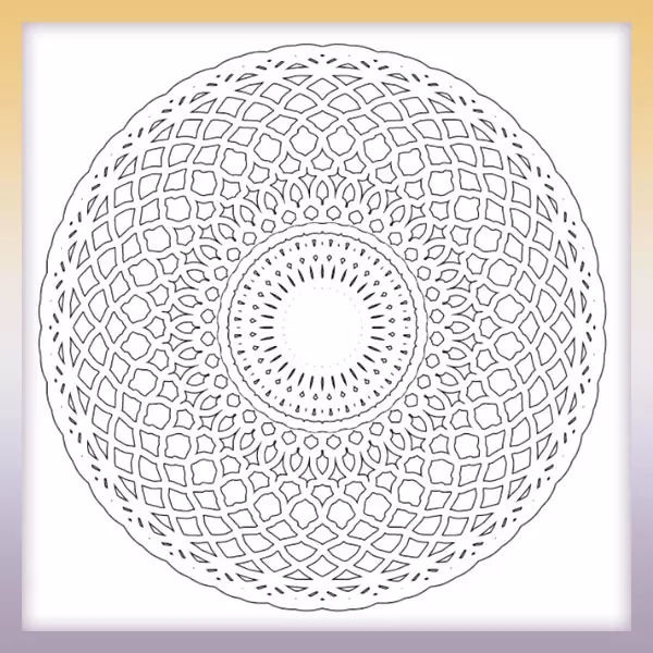 Mandala - tvary | Online omaľovánka