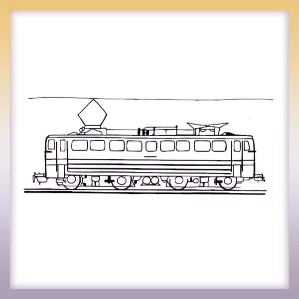 Elektrická lokomotíva | Online omaľovánka