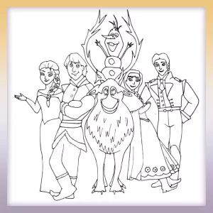 Elza a kamaráti - Frozen | Online omaľovánka