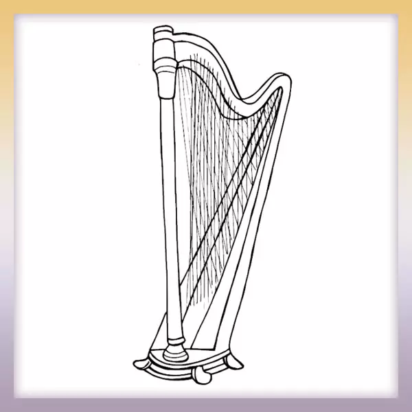 Harfa | Online omaľovánka