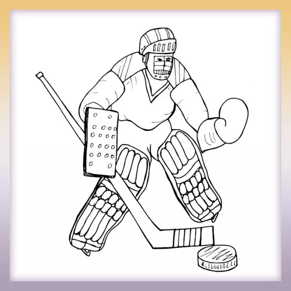 Hokejový brankár | Online omaľovánka