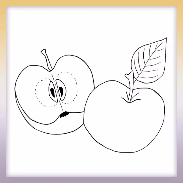 Jablká | Online omaľovánka