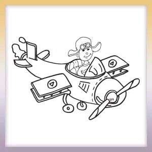 Lietadlo s pilotom | Online omaľovánka