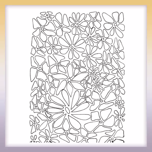 Mozaika kvetov | Online omaľovánka