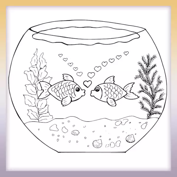 Ryby v akváriu | Online omaľovánka