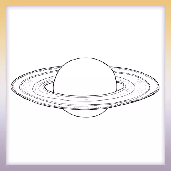 Planéta Saturn | Online omaľovánka