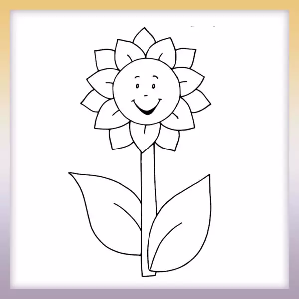 Usmiaty kvet | Online omaľovánka