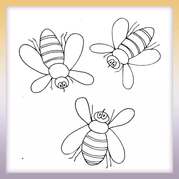 Včely | Online omaľovánka